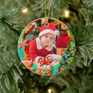 Baby's erstes Weihnachten personalisiertes Namensf Keramik Ornament