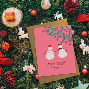 Baby's erstes Weihnachten - süßes Schneemann-Duo a