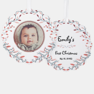 Baby's erstes Weihnachts-Foto Ornament