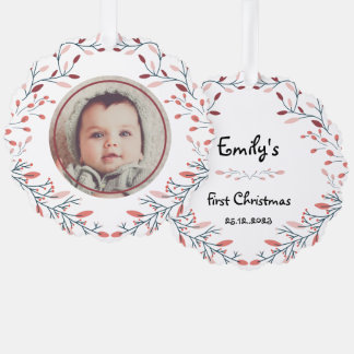 Baby's erstes Weihnachts-Foto Ornament Karte