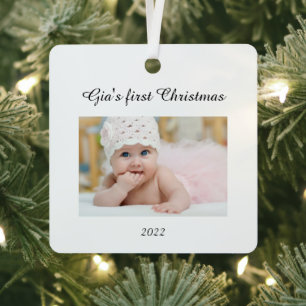 Baby's erstes Weihnachtsbaum-Ornament Ornament Aus Metall