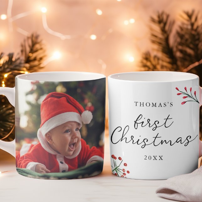 Babys erstes Weihnachtsfest-Foto Kaffeetasse (Von Creator hochgeladen)