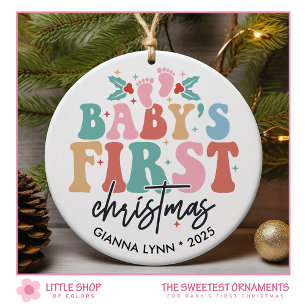 Babys Erstes Weihnachtsfest Foto Keramik Ornament