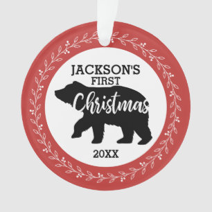 Babys Erstes Weihnachtsfest Foto Ornament