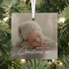 Babys erstes Weihnachtsfest-Foto Ornament Aus Glas