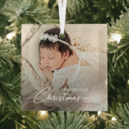 Babys erstes Weihnachtsfest-Foto Ornament Aus Glas