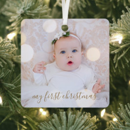 Babys erstes Weihnachtsfest-Foto Ornament Aus Metall