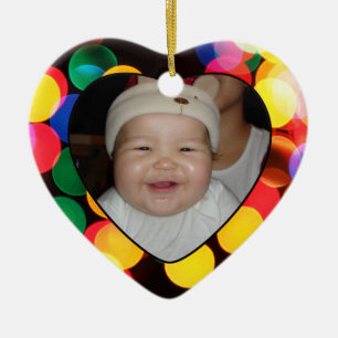 Babys erstes Weihnachtsfoto-Geschenkanhänger & -We Keramik Ornament