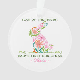 Babys erstes Weihnachtsgebäck Neujahrshasen Ornament