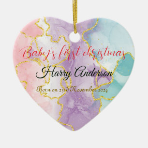 Baby's erstes Weihnachtsgeschmuck zurück benutzerd Keramik Ornament