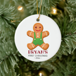 Baby's erstes Weihnachtsschmuck Gingerbread Junge