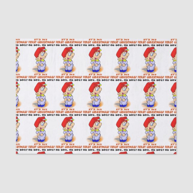 Babys Erstes Weihnachtszettel Seidenpapier (Vorderseite)