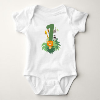 Baby's First Birthday Bodysuit - Wild One Jungle T Baby Strampler