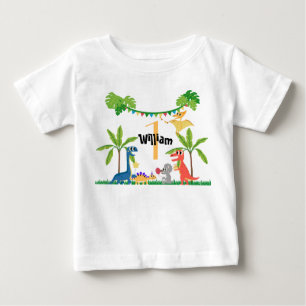 Baby's First Birthday Dinosaur Baby T - Shirt