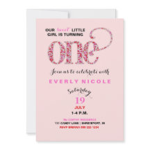 Baby's First Birthday Rosa Sprinkles