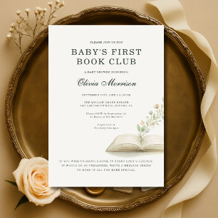 Baby's First Book Club Babyparty Einladung