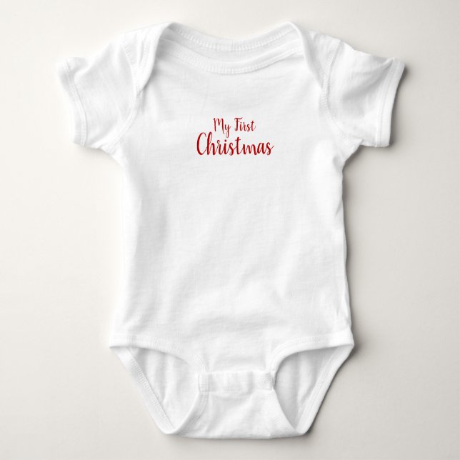Baby's First Christmas Baby Bodysuit Strampler (Vorderseite)