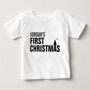 Baby's First Christmas Baby Tutu Bodysuit Baby T-shirt