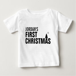 Baby's First Christmas Baby Tutu Bodysuit T-shirt