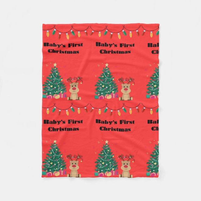 Baby's First Christmas Blanket Fleecedecke (Vorderseite)
