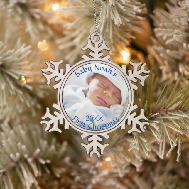 Baby's First Christmas Blue Ornament (Baum)