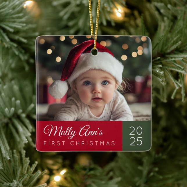 Baby's First Christmas Ceramic Ornament (Baum)