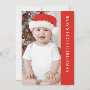 Baby's First Christmas Classic Foto Feiertagskarte
