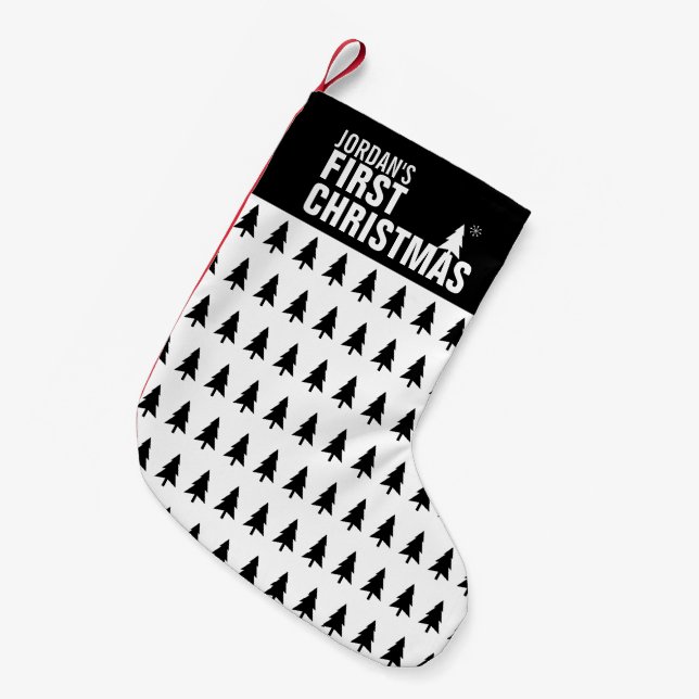 Baby's First Christmas Custom Christmas Strumpf Kleiner Weihnachtsstrumpf (Vorderansicht (hängend))