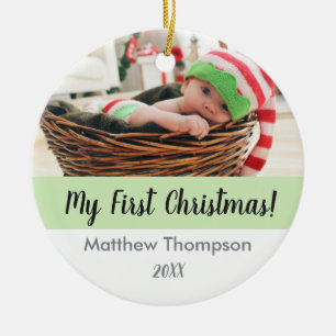 Baby's First Christmas, Custom Foto Ornament