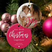 Baby's First Christmas Custom Foto pink Freudenher