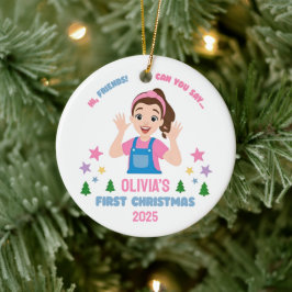 Baby's First Christmas Custom Name Keramik Ornament