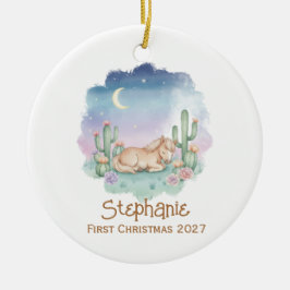 Baby's First Christmas - Desert Pony Keramik Ornament
