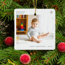Baby's First Christmas einfaches modernes Foto