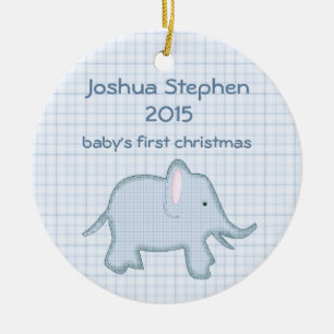 Baby's First Christmas Elephant Ornament