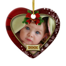 Baby's First Christmas Foto Frame Ornament
