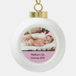 Baby's First Christmas Foto Ornament