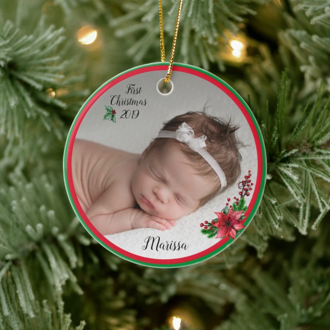Baby's First Christmas Foto Ornament (Baum)