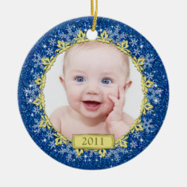 Baby's First Christmas Foto Ornament - Schneeflock