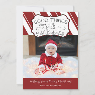 Baby's First Christmas Holiday Photo Card Feiertagskarte
