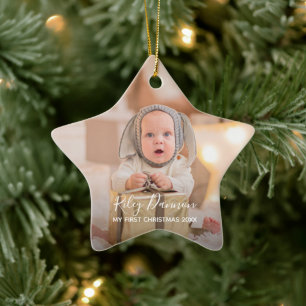Baby's First Christmas Holiday Star Keramik Ornament