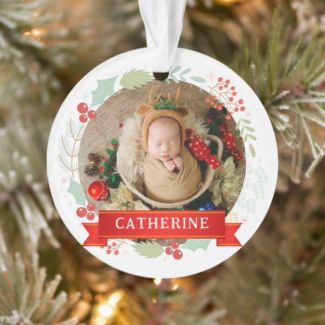 Baby's First Christmas Individuelle Name Ornament (Baum)