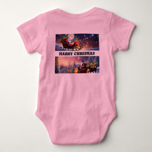 Baby's First Christmas Jersey Bodysuit Baby Strampler