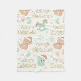 Baby's First Christmas Keepsake Milestone  Fleecedecke