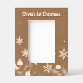 Baby's first Christmas Laser Etched Picture Frame Geätzte Rahmen