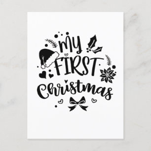 Baby's First Christmas Matching Family Feiertagspostkarte