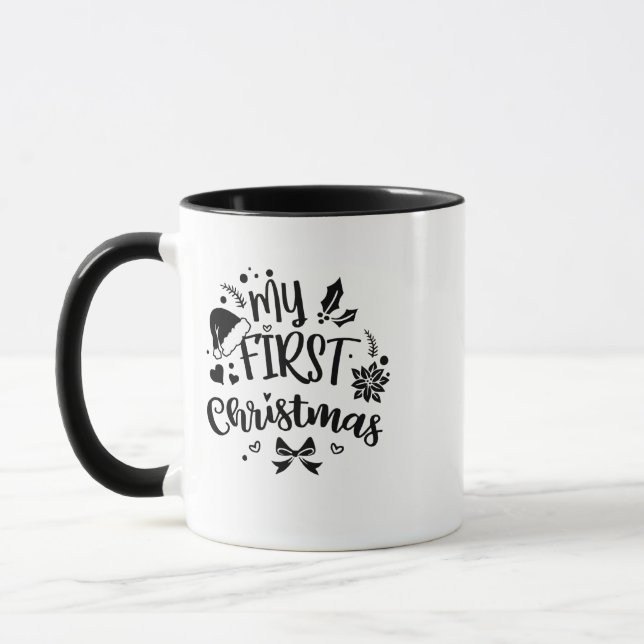 Baby's First Christmas Matching Family Tasse (Links)