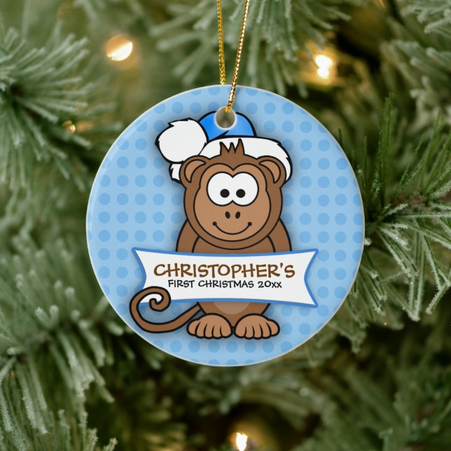 Baby's First Christmas Monkey Ornament (Baum)