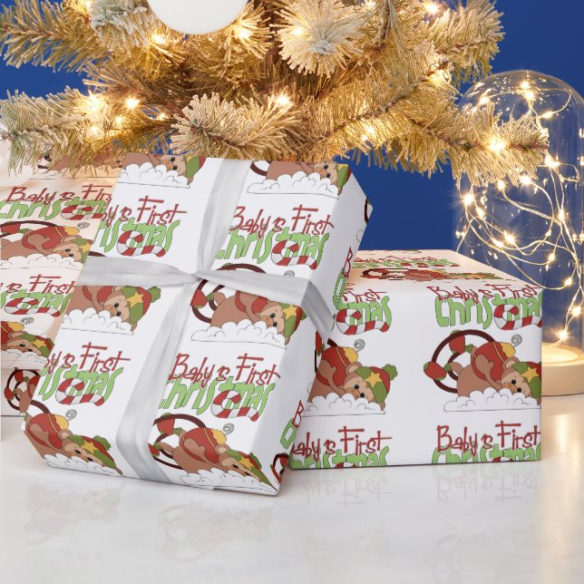 Baby's First Christmas Monkey Packpapier (Feiertage)
