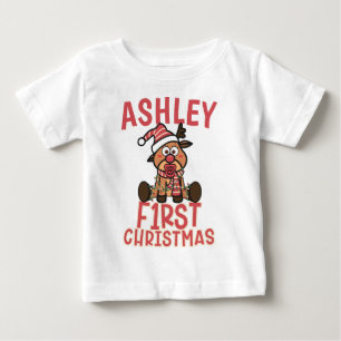 Baby's First Christmas Niedlich Baby Rentier T-shirt