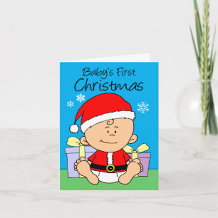 Baby's First Christmas Niedlich Little Santa Feiertagskarte